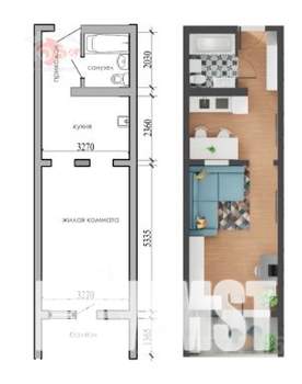 1-к квартира, вторичка, 34м2, 4/12 этаж