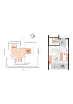 Студия квартира, вторичка, 31м2, 14/21 этаж