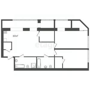 3-к квартира, вторичка, 95м2, 8/10 этаж