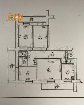 4-к квартира, вторичка, 77м2, 9/9 этаж