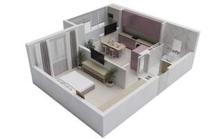 1-к квартира, вторичка, 45м2, 3/8 этаж