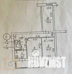 3-к квартира, вторичка, 68м2, 1/4 этаж