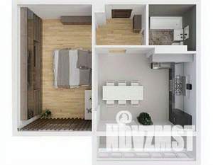 1-к квартира, строящийся дом, 45м2, 8/8 этаж