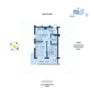 2-к квартира, вторичка, 54м2, 8/12 этаж