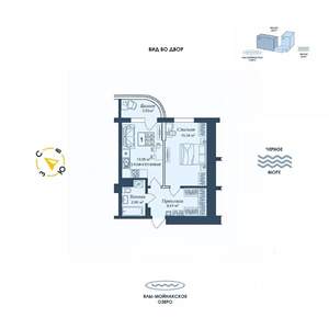 1-к квартира, вторичка, 47м2, 9/12 этаж