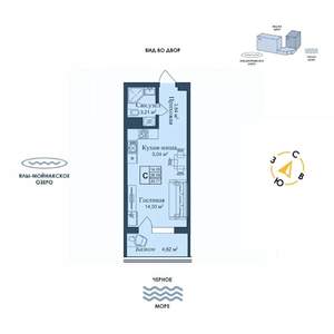 Студия квартира, вторичка, 31м2, 4/12 этаж