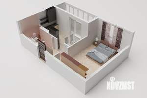 1-к квартира, строящийся дом, 37м2, 6/8 этаж