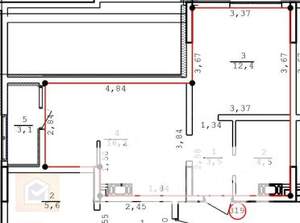 1-к квартира, сданный дом, 37м2, 9/9 этаж