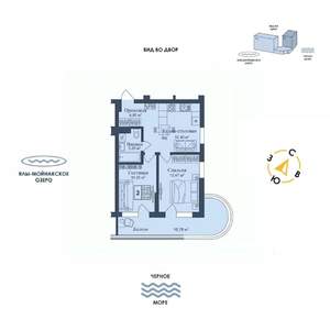 2-к квартира, вторичка, 54м2, 8/12 этаж