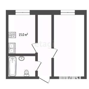 1-к квартира, вторичка, 48м2, 8/9 этаж