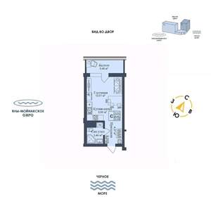 Студия квартира, вторичка, 31м2, 5/12 этаж