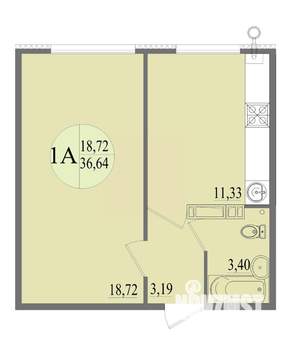 1-к квартира, вторичка, 37м2, 2/8 этаж
