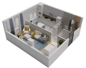 1-к квартира, вторичка, 37м2, 1/8 этаж