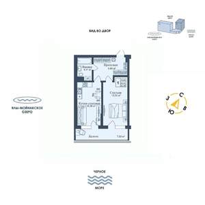 1-к квартира, вторичка, 52м2, 5/12 этаж