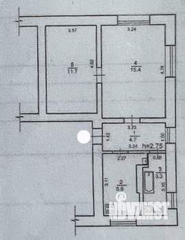 2-к квартира, вторичка, 40м2, 1/2 этаж