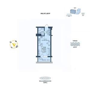 Студия квартира, вторичка, 30м2, 9/12 этаж