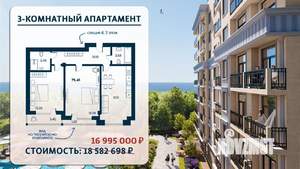 3-к квартира, вторичка, 75м2, 2/8 этаж