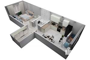 1-к квартира, вторичка, 42м2, 8/8 этаж