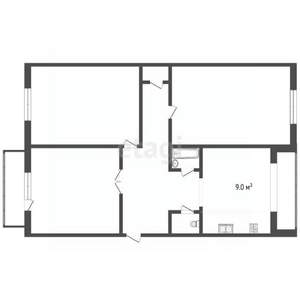 3-к квартира, вторичка, 63м2, 4/5 этаж