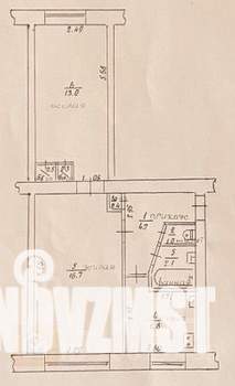 2-к квартира, вторичка, 45м2, 1/5 этаж