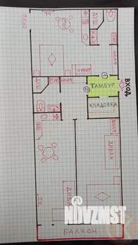 3-к квартира, вторичка, 91м2, 5/7 этаж
