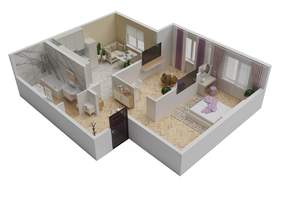 2-к квартира, вторичка, 65м2, 1/8 этаж