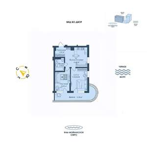 2-к квартира, вторичка, 54м2, 7/12 этаж