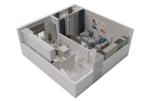 1-к квартира, вторичка, 35м2, 6/8 этаж