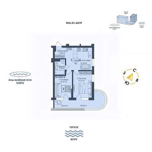 2-к квартира, вторичка, 54м2, 6/12 этаж