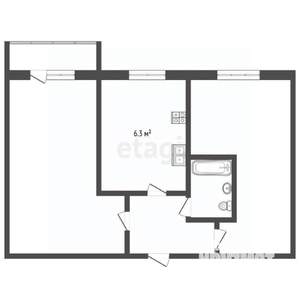 2-к квартира, вторичка, 49м2, 4/5 этаж