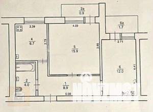 2-к квартира, вторичка, 50м2, 8/9 этаж