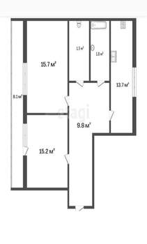 2-к квартира, вторичка, 66м2, 7/9 этаж