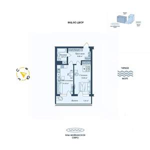 1-к квартира, вторичка, 52м2, 12/12 этаж