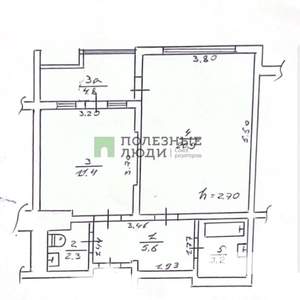 1-к квартира, вторичка, 43м2, 8/9 этаж