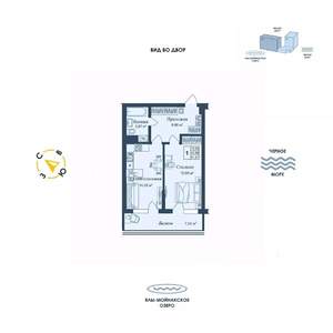 1-к квартира, вторичка, 52м2, 8/12 этаж