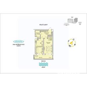 1-к квартира, строящийся дом, 52м2, 2/12 этаж
