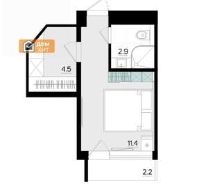 Студия квартира, вторичка, 24м2, 7/16 этаж