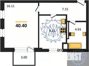 1-к квартира, вторичка, 40м2, 3/4 этаж