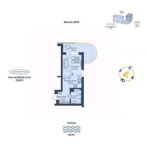 Студия квартира, вторичка, 30м2, 11/12 этаж