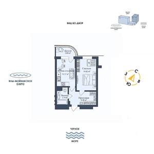 1-к квартира, вторичка, 44м2, 11/12 этаж