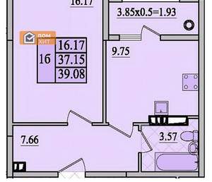 1-к квартира, вторичка, 36м2, 5/8 этаж