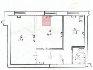 2-к квартира, вторичка, 50м2, 1/5 этаж