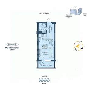Студия квартира, вторичка, 31м2, 4/12 этаж