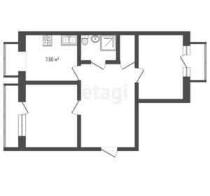 2-к квартира, вторичка, 51м2, 3/5 этаж