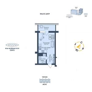 Студия квартира, вторичка, 31м2, 7/12 этаж