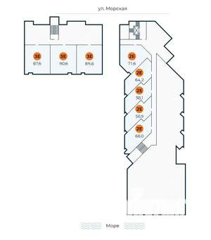 1-к квартира, строящийся дом, 58м2, 1/7 этаж