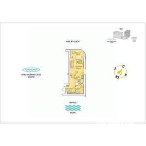 Студия квартира, вторичка, 28м2, 2/12 этаж
