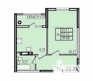 1-к квартира, вторичка, 39м2, 7/8 этаж