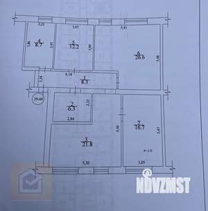 4-к квартира, вторичка, 101м2, 4/4 этаж
