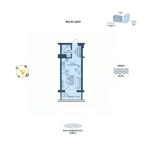Студия квартира, вторичка, 30м2, 10/12 этаж